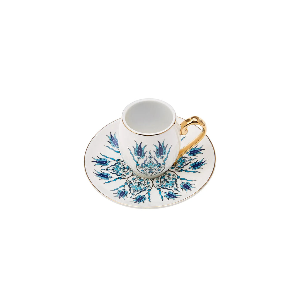 Coffret de tasses à café Karaca İznik pour 6 personnes, 80 ml