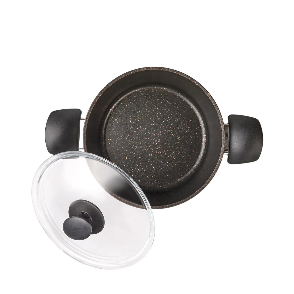 Ensemble de Cuisson Karaca Biogranit Noir et Or V1, 7 Pièces