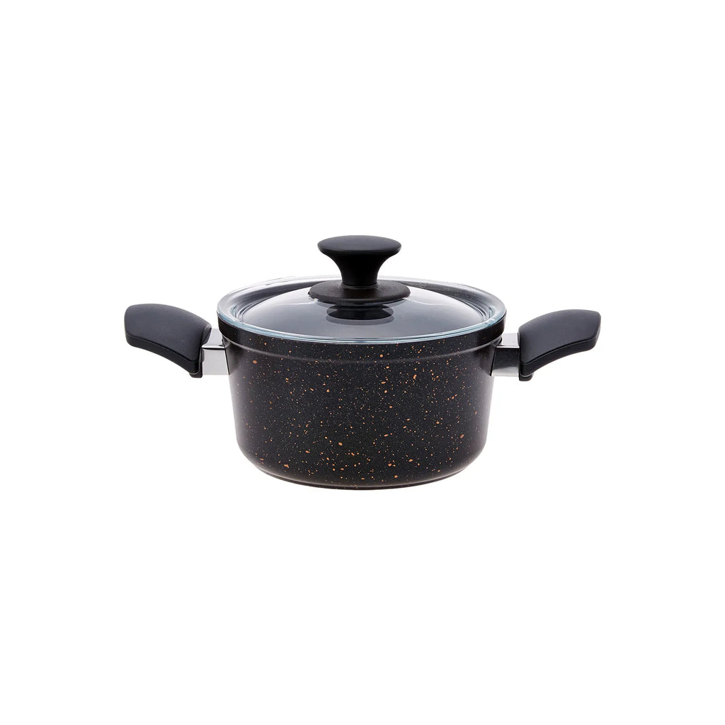 Ensemble de Cuisson Karaca Biogranit Noir et Or V1, 7 Pièces