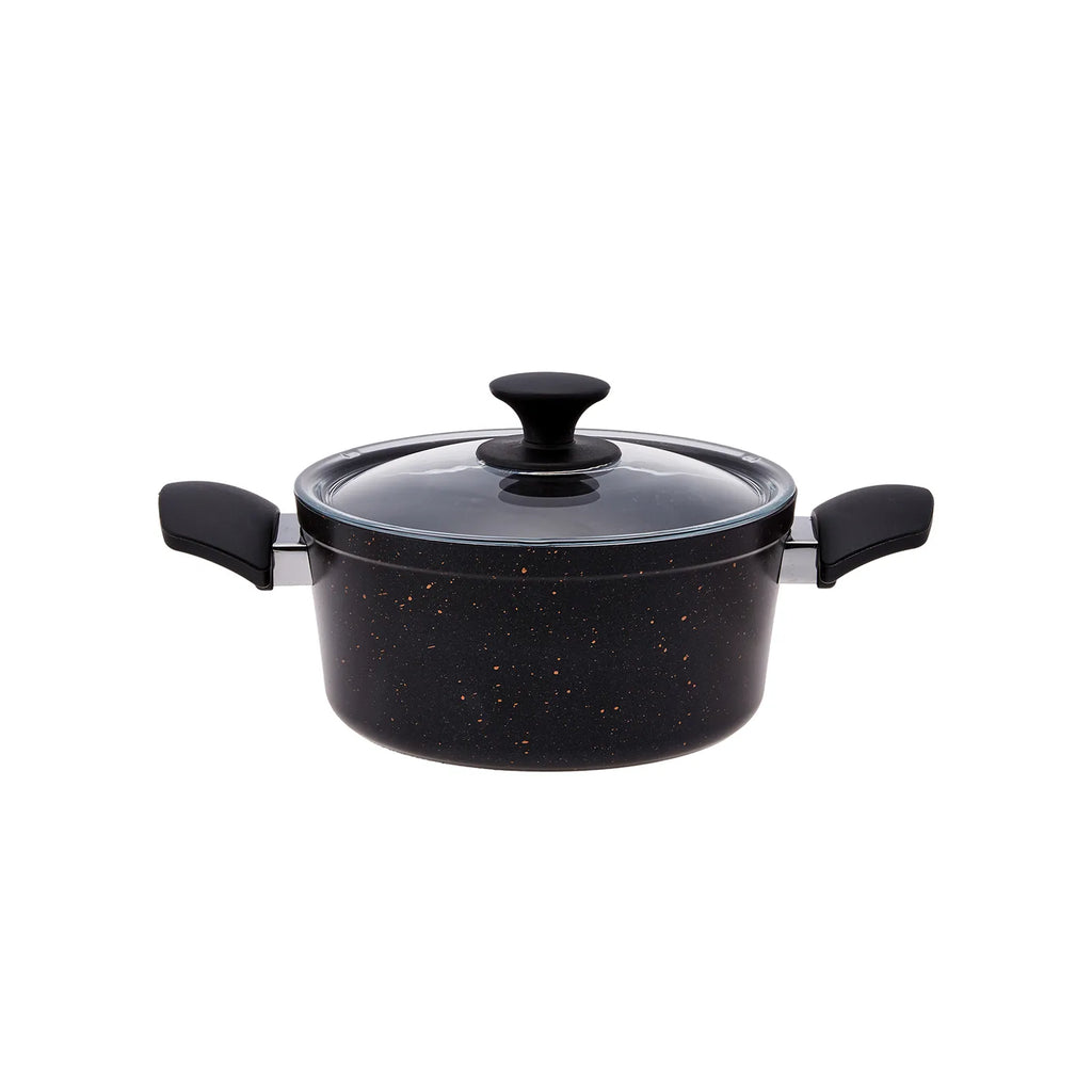 Ensemble de Cuisson Karaca Biogranit Noir et Or V1, 7 Pièces