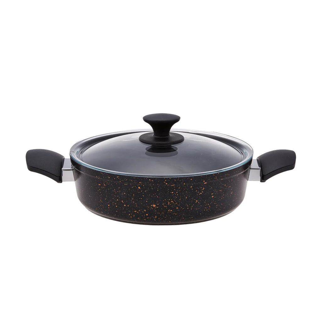 Ensemble de Cuisson Karaca Biogranit Noir et Or V1, 7 Pièces
