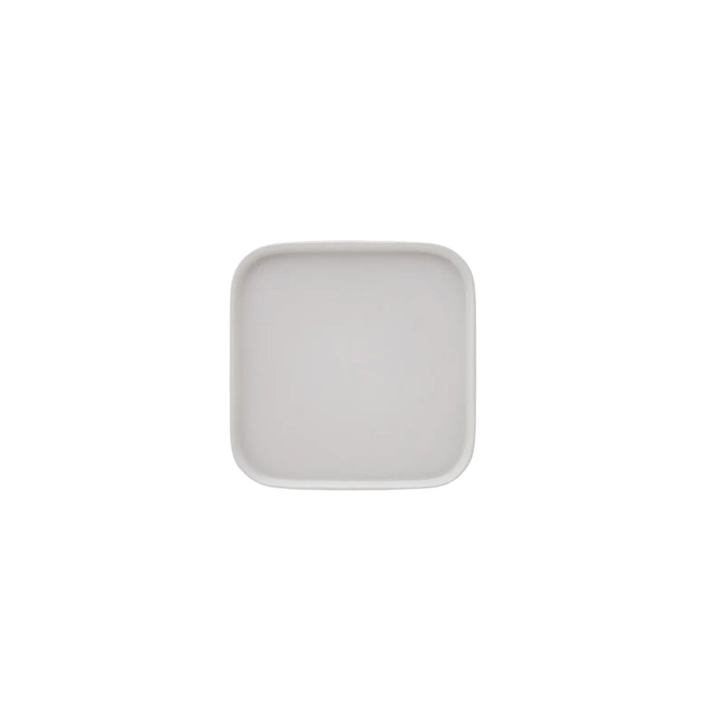 Service Petit Déjeuner Karaca Cubique en porcelaine pour 6 personnes, 35 pièces carrées/rectangulaires, gris