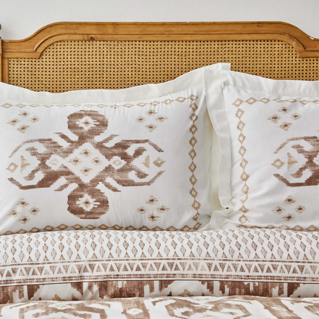 Parure de lit Karaca Home Neos avec housse de couette 100 % coton pour lit double, beige