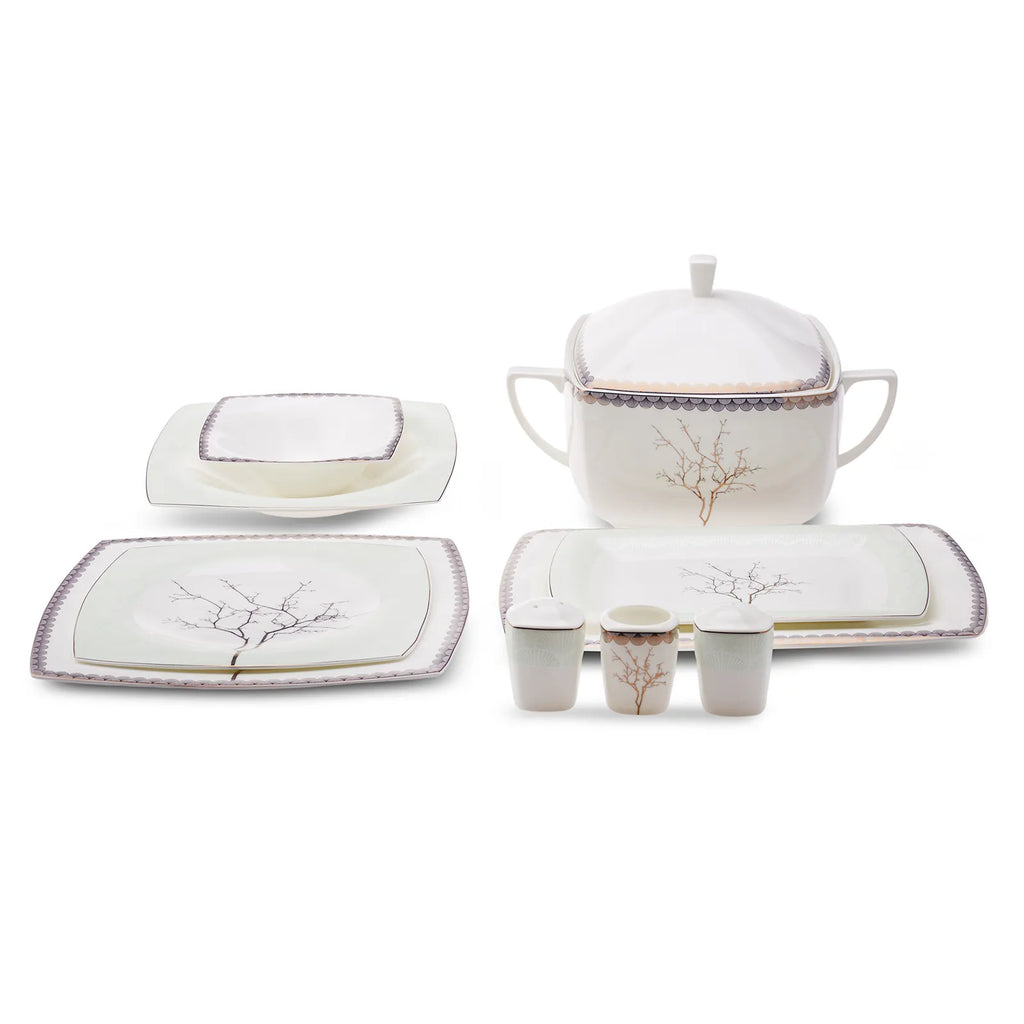 Service de table Karaca Fine Pearl Banyan pour 12 personnes, 62 pièces