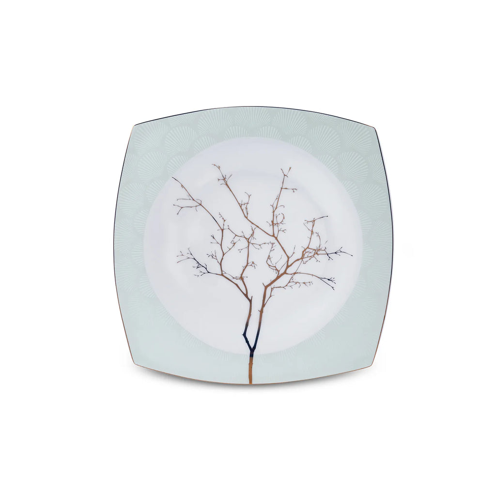 Service Petit Déjeuner Karaca Fine Pearl Banyan pour 6 personnes, 26 pièces carrées/rectangulaires