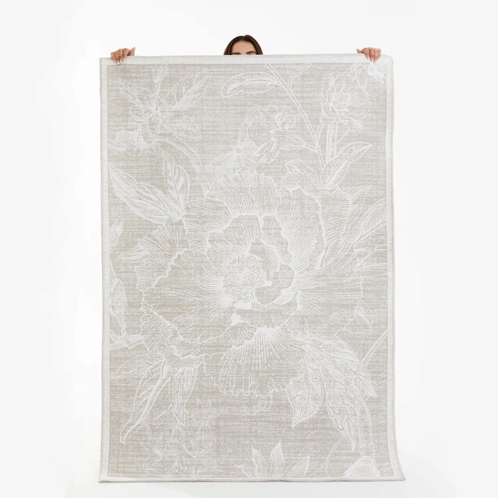 Tapis Kaşmir Halı Décoratif Art Trend Floral Double Face, 120x180 cm