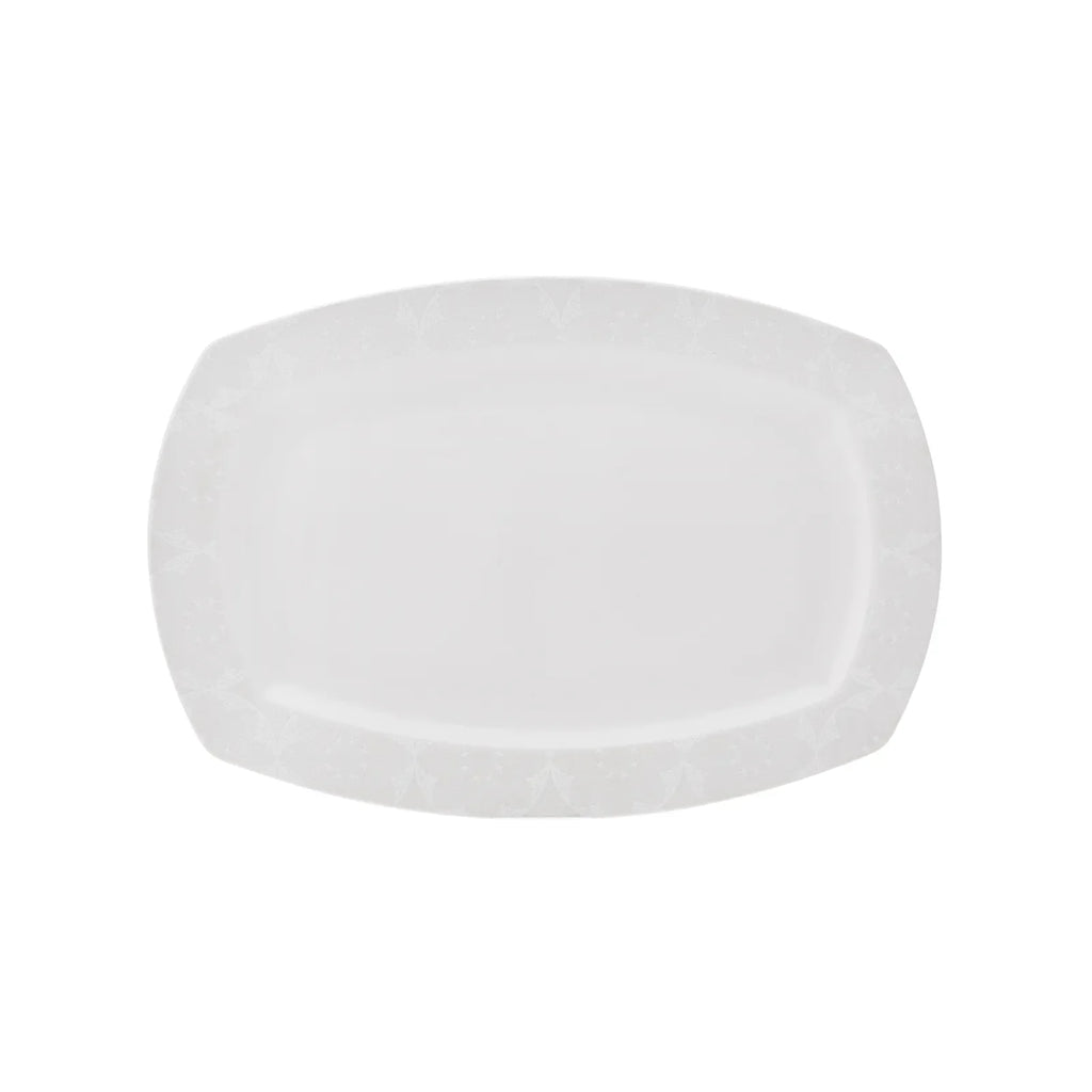 Service de table Karaca New Suha en porcelaine pour 12 personnes, 60 pièces carrées/rectangulaires, couleur crème