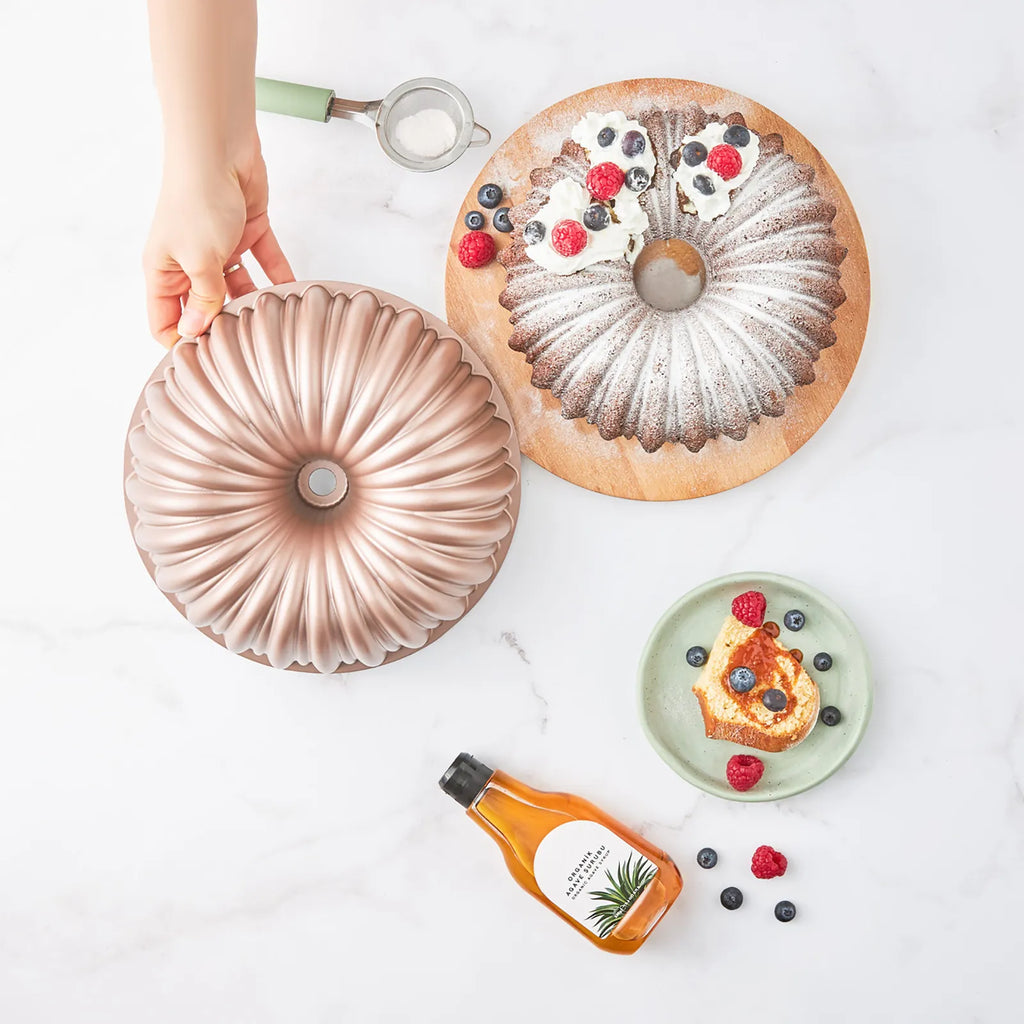 Moule à Gâteau Karaca Cake Pro Tranché en Fonte d'Aluminium Rosegold