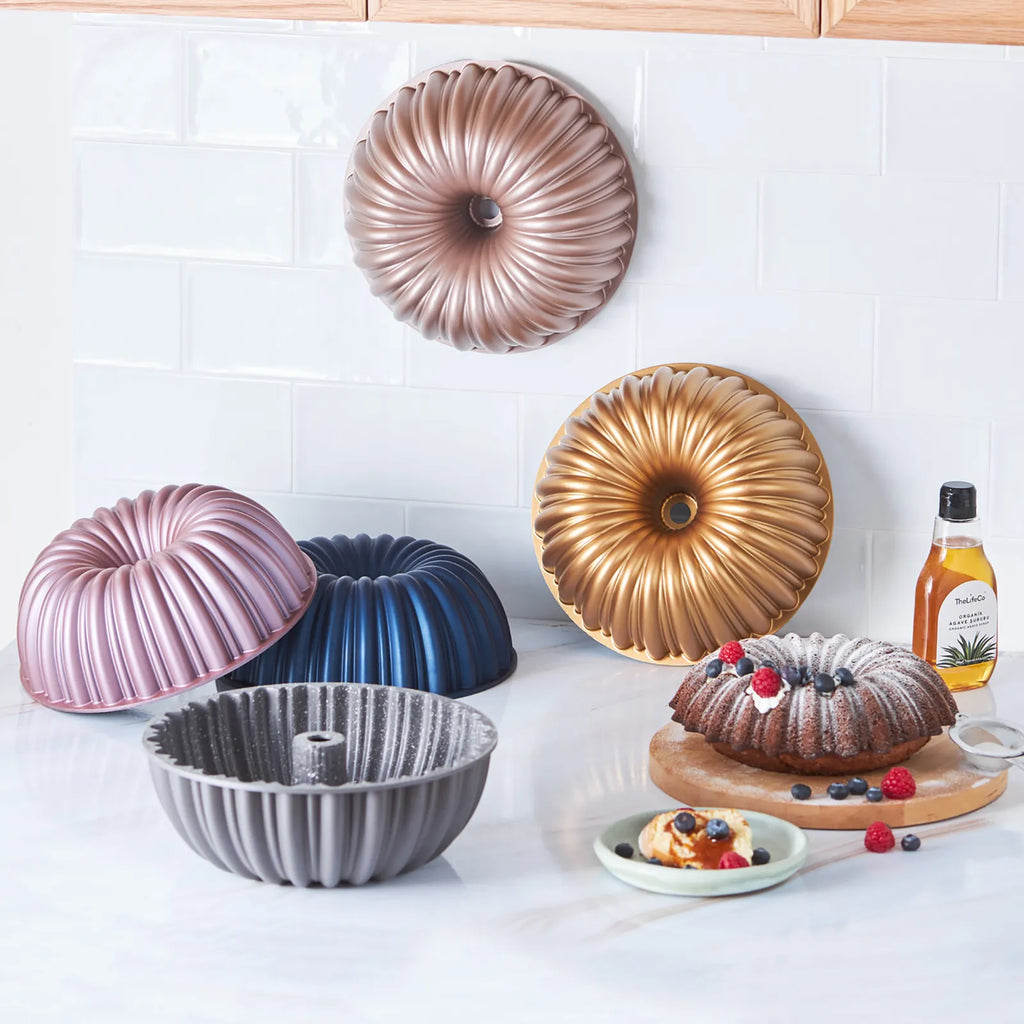 Moule à Gâteau Karaca Cake Pro Tranché en Fonte d'Aluminium Rosegold