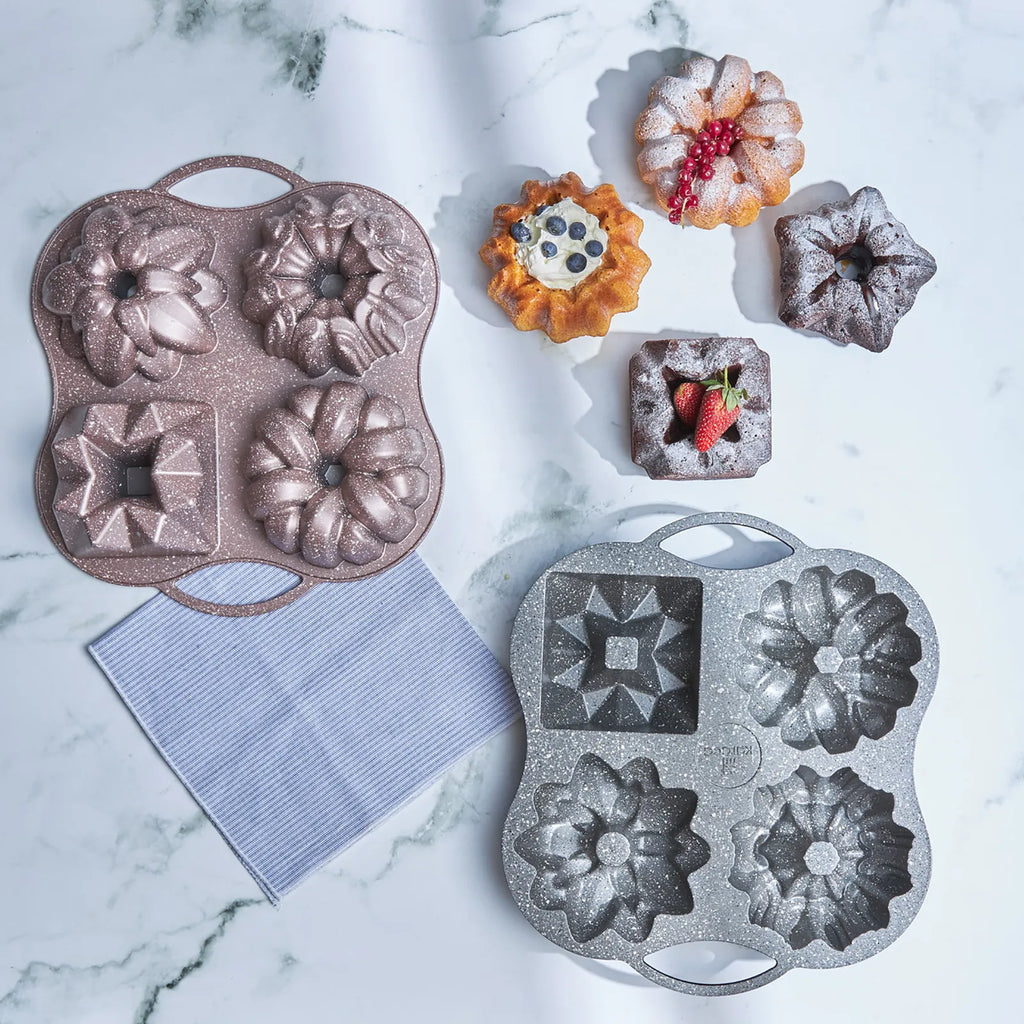 Moule à Gâteau Karaca Cake Pro en Fonte Rosegold - Set de 4