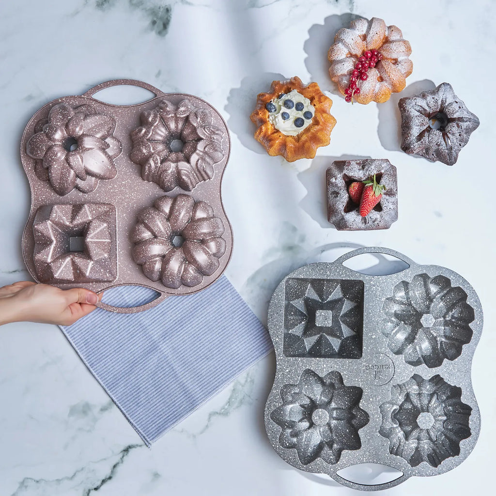 Moule à Gâteau Karaca Cake Pro en Fonte Rosegold - Set de 4