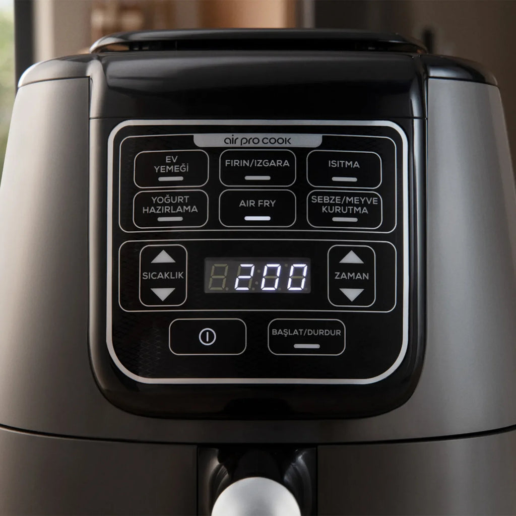 Airfryer Karaca Air Cook XL 2 en 1 Space, gris et noir