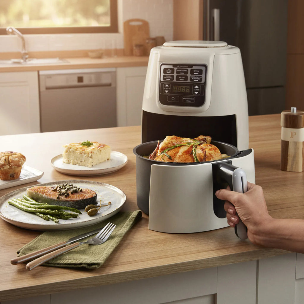Airfryer Karaca Air Cook XL 2 en 1, blanc lumineux