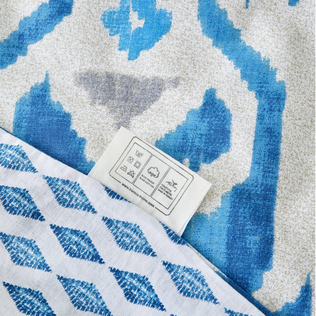 Parure de lit Karaca Home Neos pour lit double, 100% coton, bleu