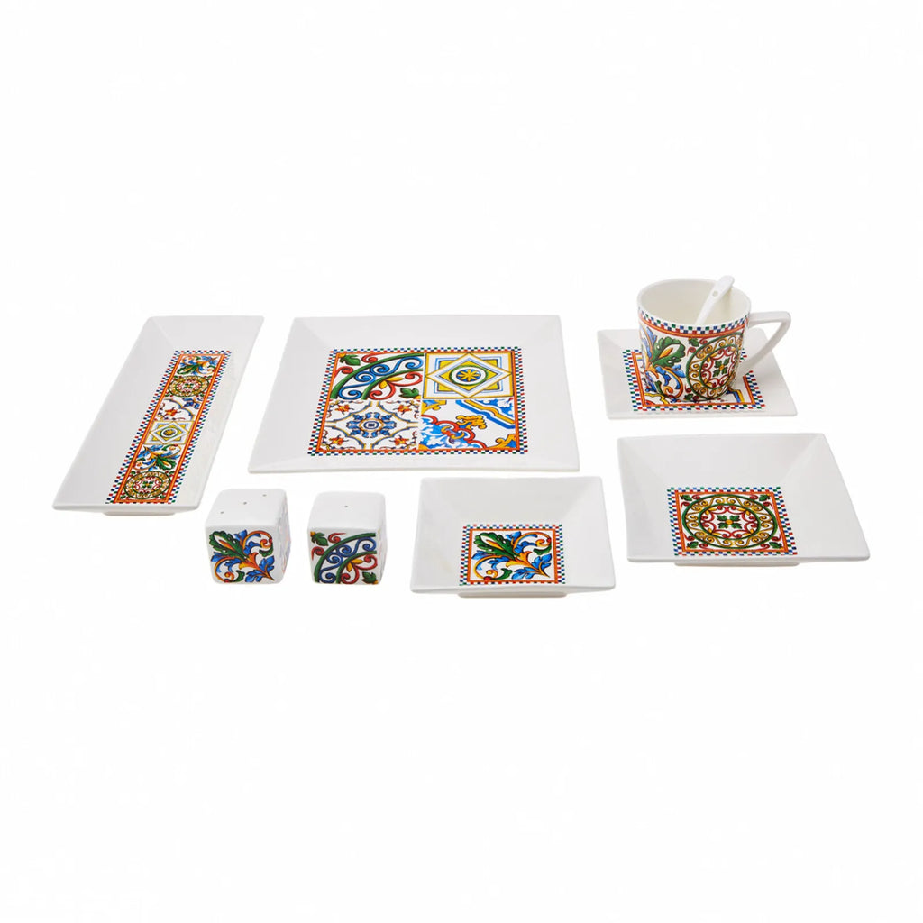 Service Petit Déjeuner Karaca Milano pour 6 personnes, 32 pièces carrées/rectangulaires