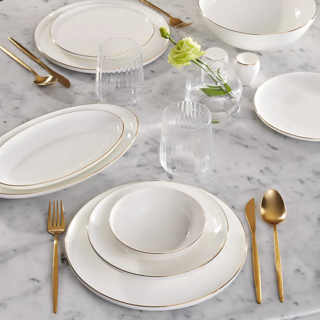 Service de table Karaca Streamline Meridian pour 12 personnes, 59 pièces, doré