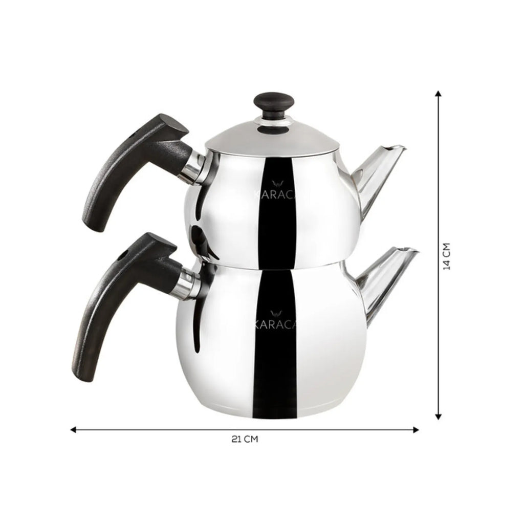 Théière et bouilloire Karaca Adelya petite taille, noir