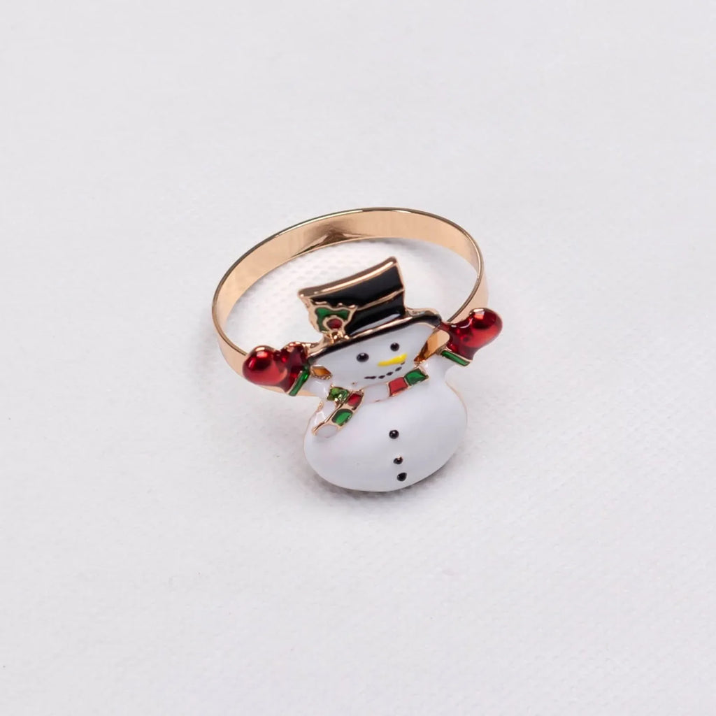 Rond de serviette Karaca Home Bonhomme de neige 2 pièces