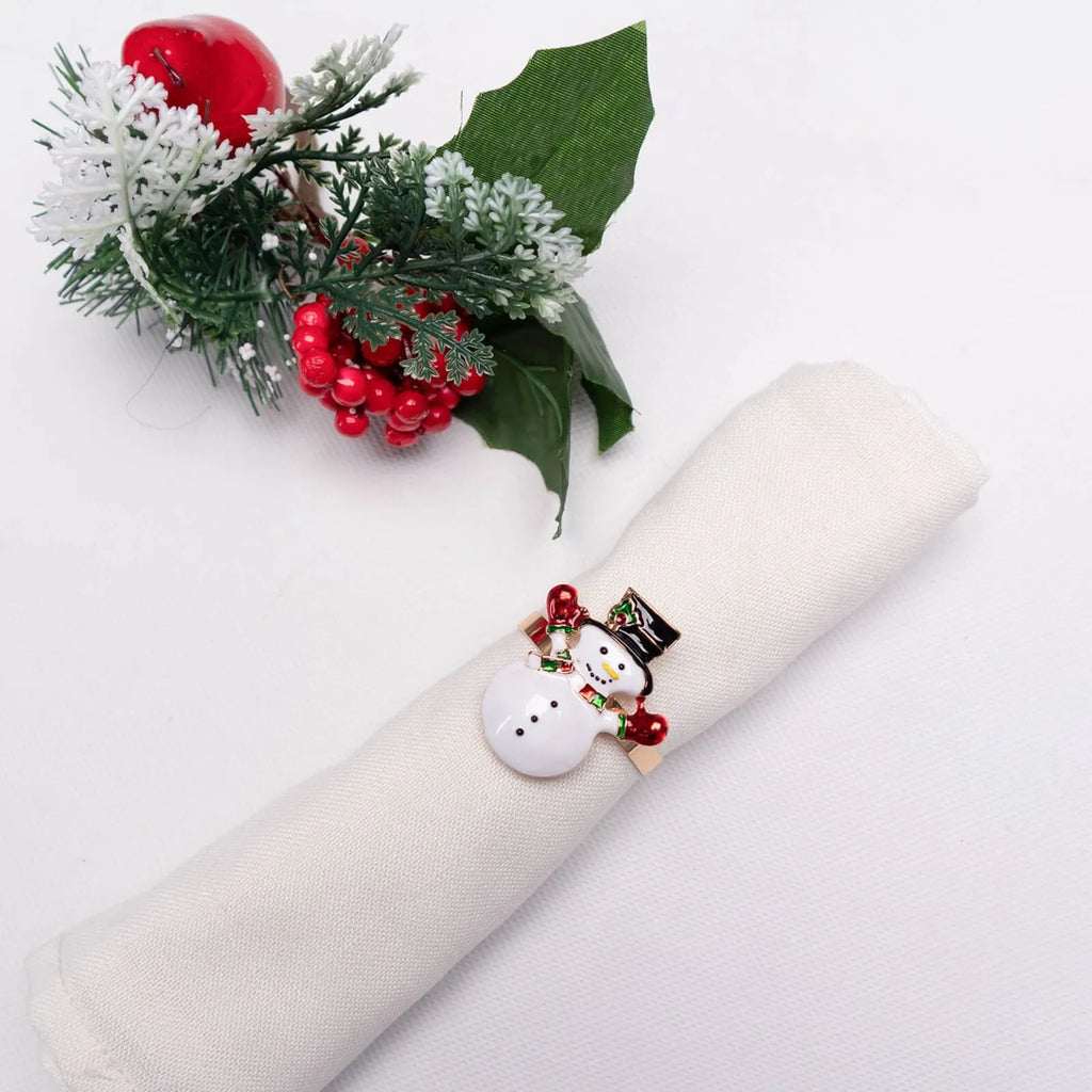 Rond de serviette Karaca Home Bonhomme de neige 2 pièces