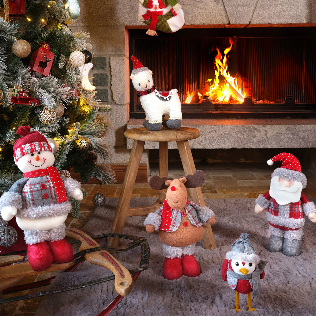 Objet en peluche Karaca Home Bonhomme de neige debout 34 cm