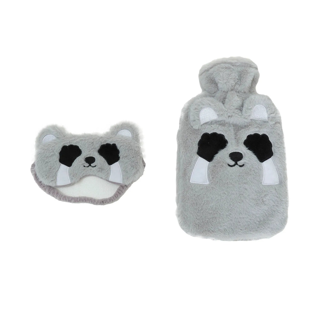 Bouillotte et Masque de sommeil Karaca Home Animal, gris