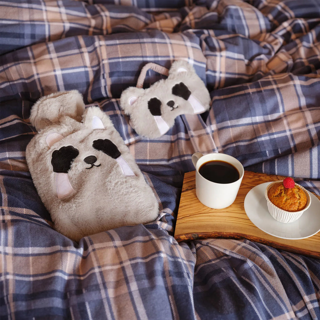Bouillotte et Masque de sommeil Karaca Home Animal, gris
