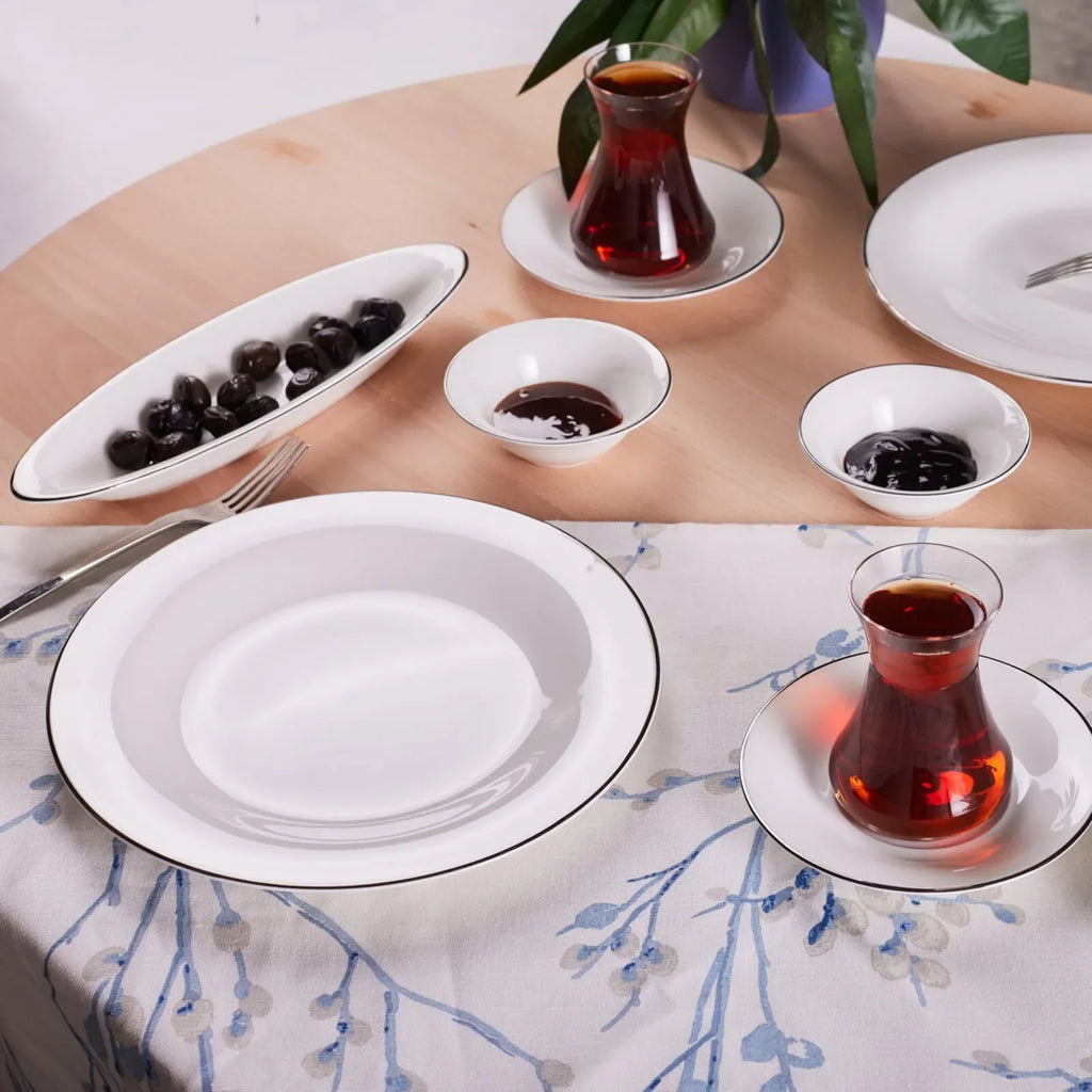 Set de Petit Déjeuner Karaca Fine Pearl New Fame pour 6 Personnes, 26 Pièces – Platine