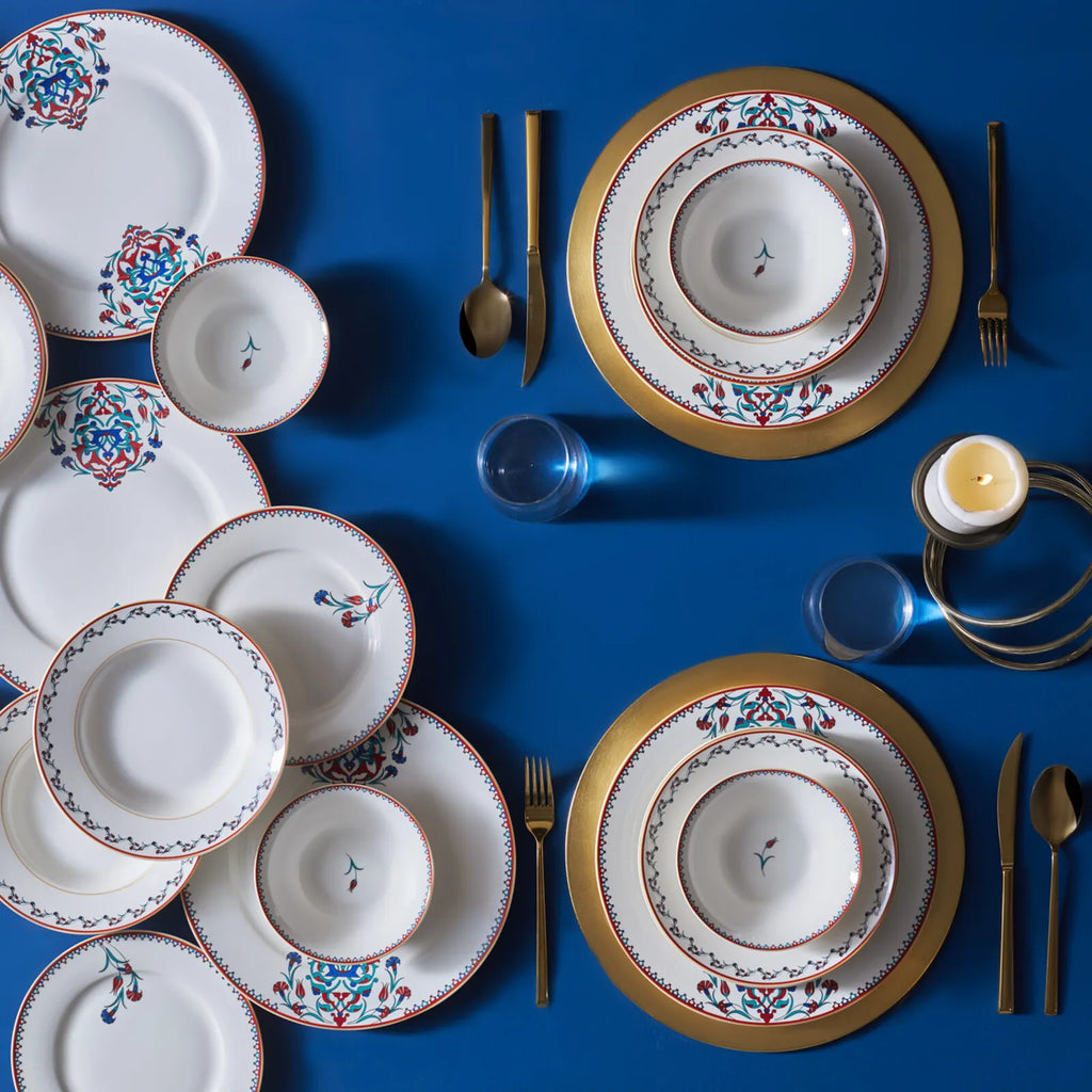 Service de table en porcelaine Karaca Nakkas pour 6 personnes, 24 pièces