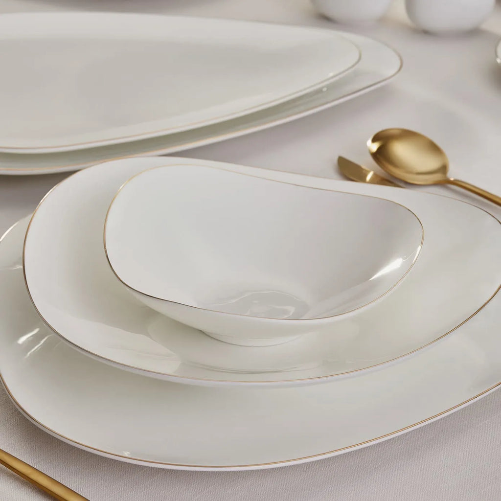 Karaca Red Carpet Collection Service de table Fine Pearl Extra Tristan pour 12 personnes, 62 pièces