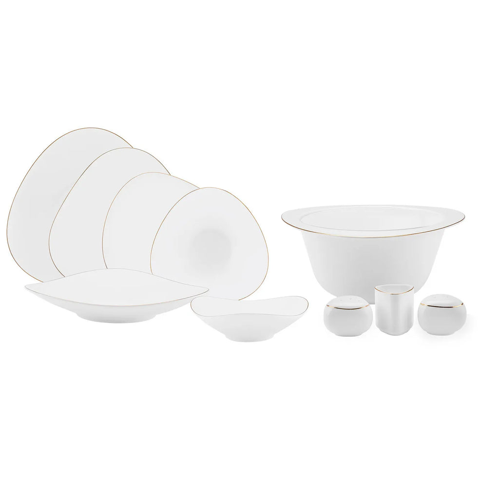 Karaca Red Carpet Collection Service de table Fine Pearl Extra Tristan pour 12 personnes, 62 pièces