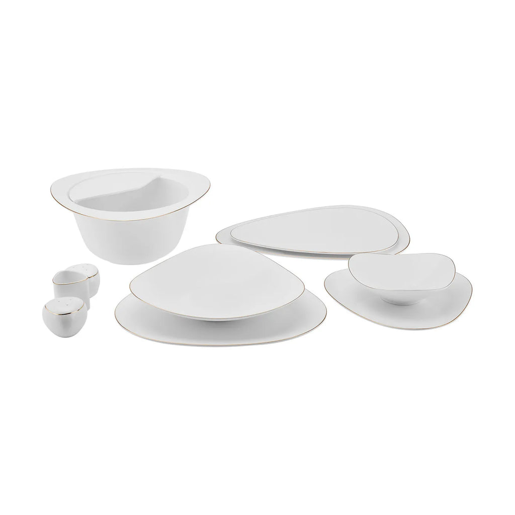 Karaca Red Carpet Collection Service de table Fine Pearl Extra Tristan pour 12 personnes, 62 pièces