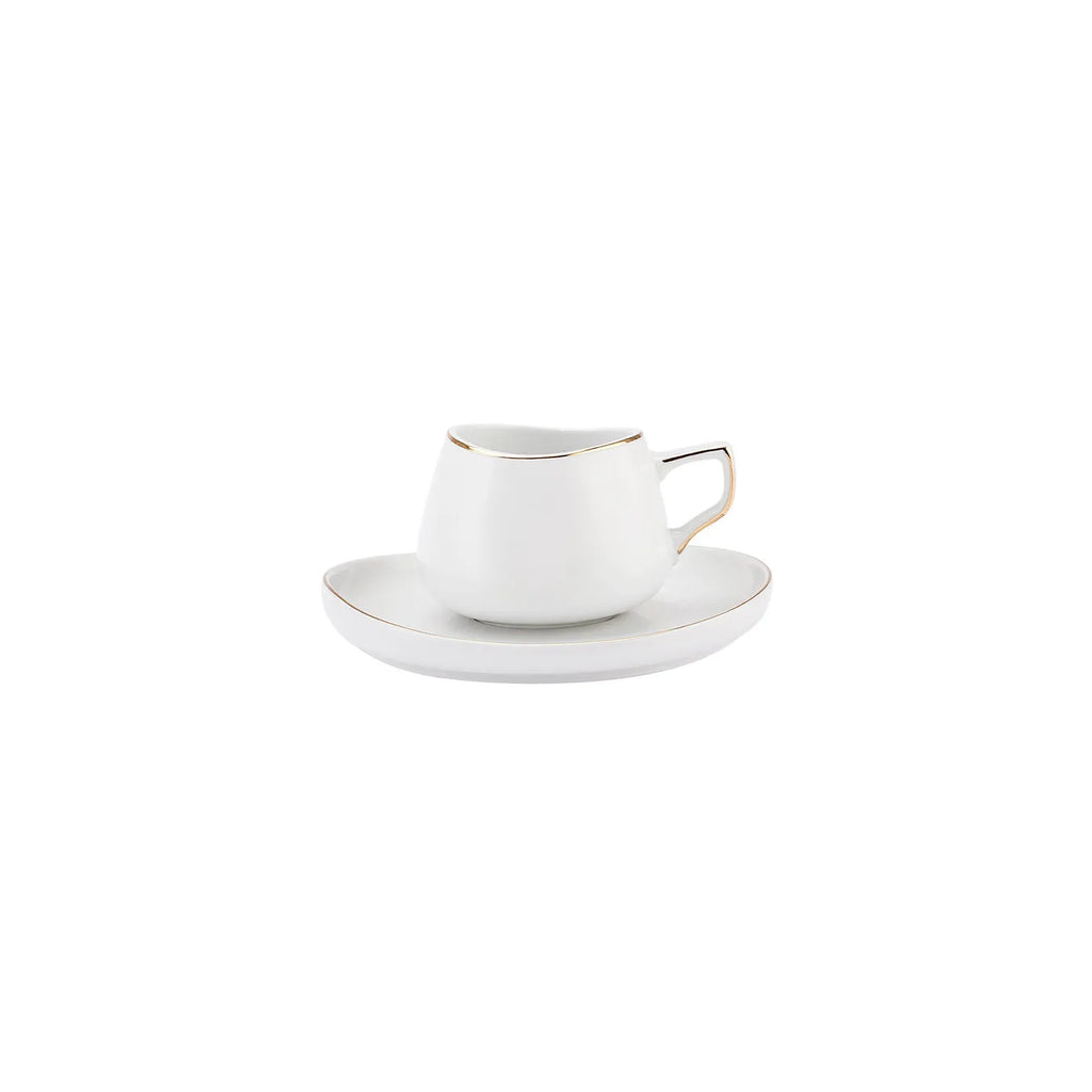 Service Petit Déjeuner Karaca Streamline Hole pour 6 personnes, 28 pièces, New Generation Bone, or