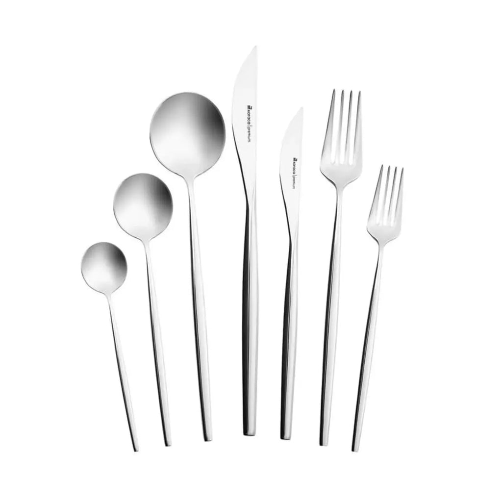 Ensemble de couverts Karaca Mild 316+ Premium pour 12 personnes avec coffret, 84 pièces