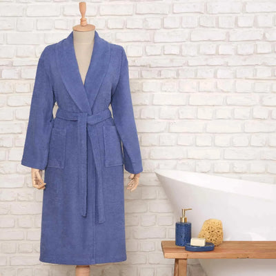 Peignoir Daily Soft Indigo L/XL pour homme 100% coton