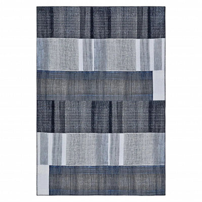 Tapis Kasmır Halı Décoratif Art Trend, Profond Bleu 80X150
