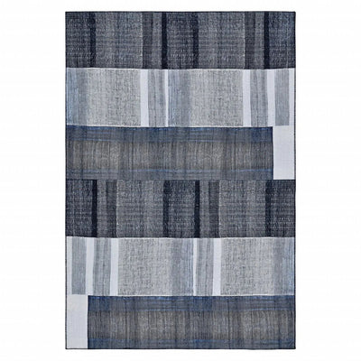 Tapis Kaşmir Halı Décoratif Art Trend Profond Bleu 180X280