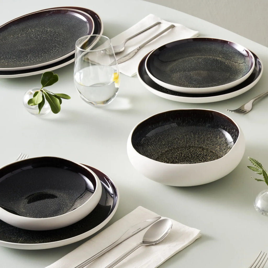 Service de table Karaca Streamline Galactic Stoneware pour 12 personnes, 59 pièces