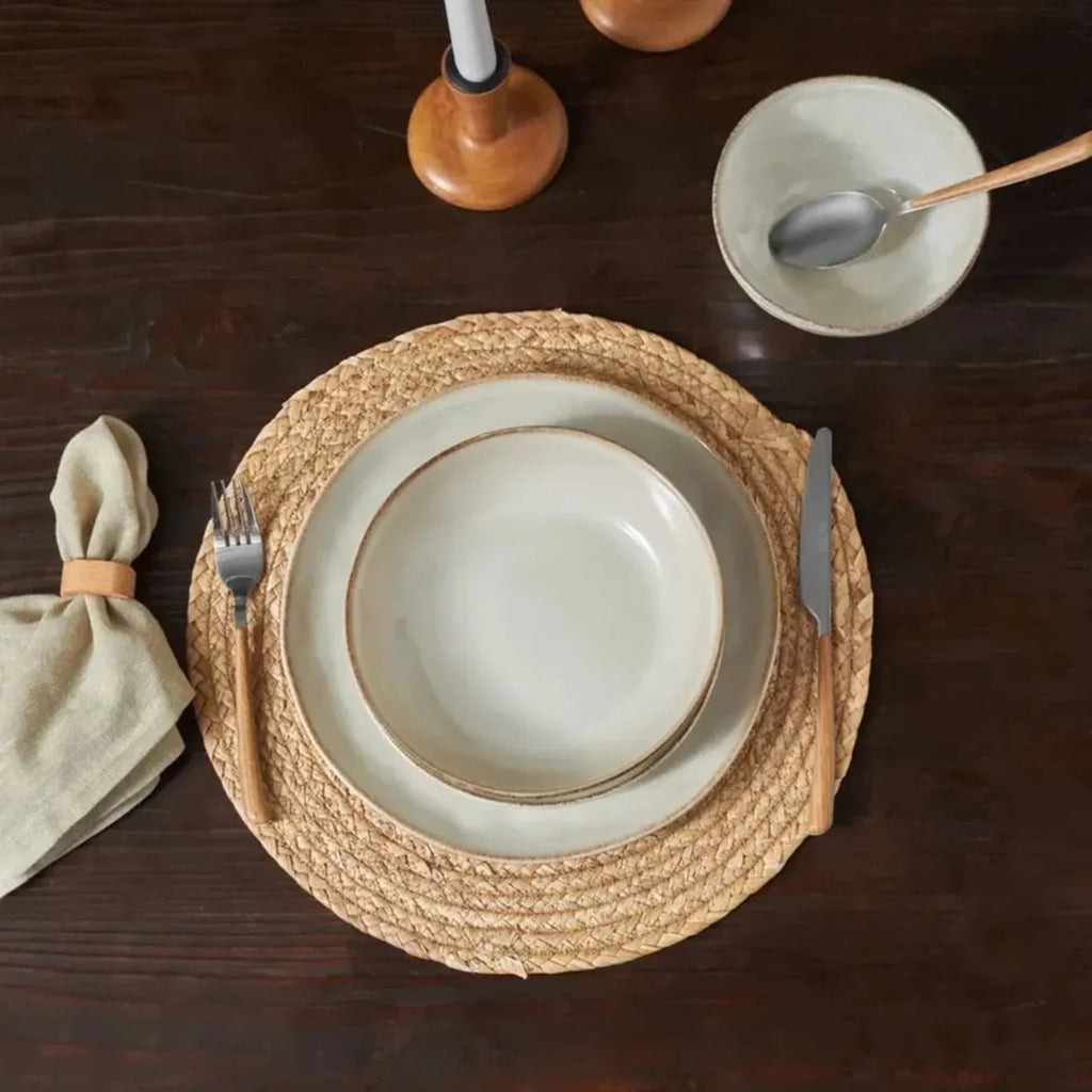 Service de table Karaca Aria Reactive en porcelaine pour 6 personnes, 24 pièces, beige