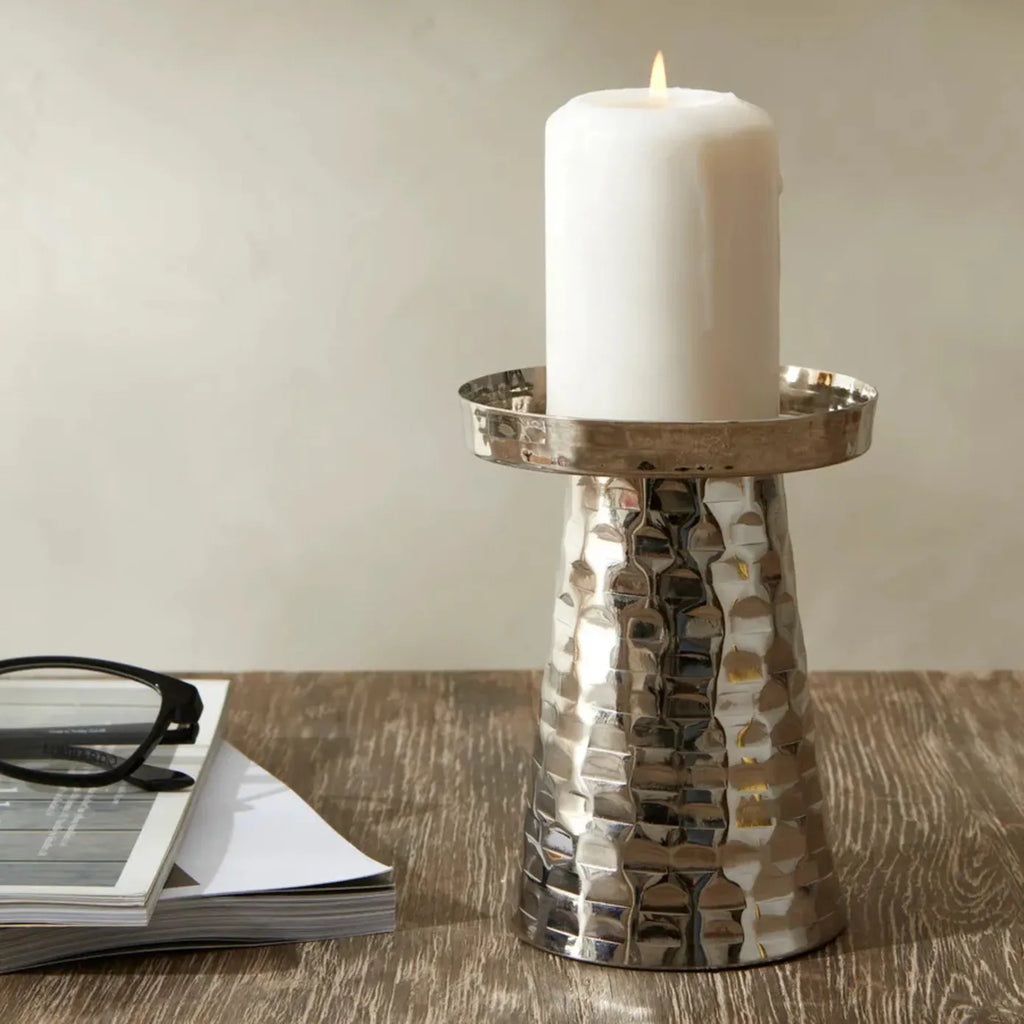 Bougeoir Karaca Moroccan, Argent, 10x10x13 cm