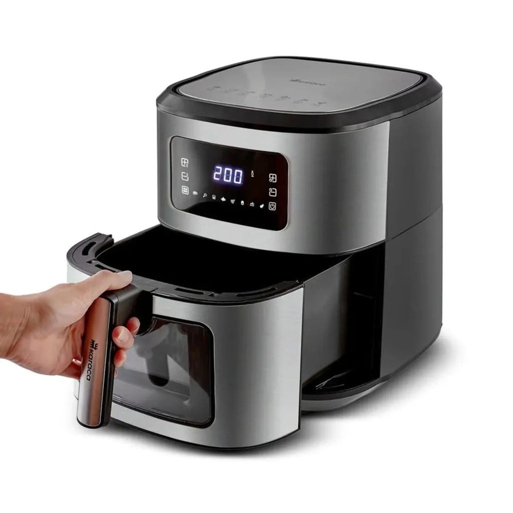 Airfryer Karaca Multifry Inox XXL avec fenêtre en verre numérique, 6,5 litres