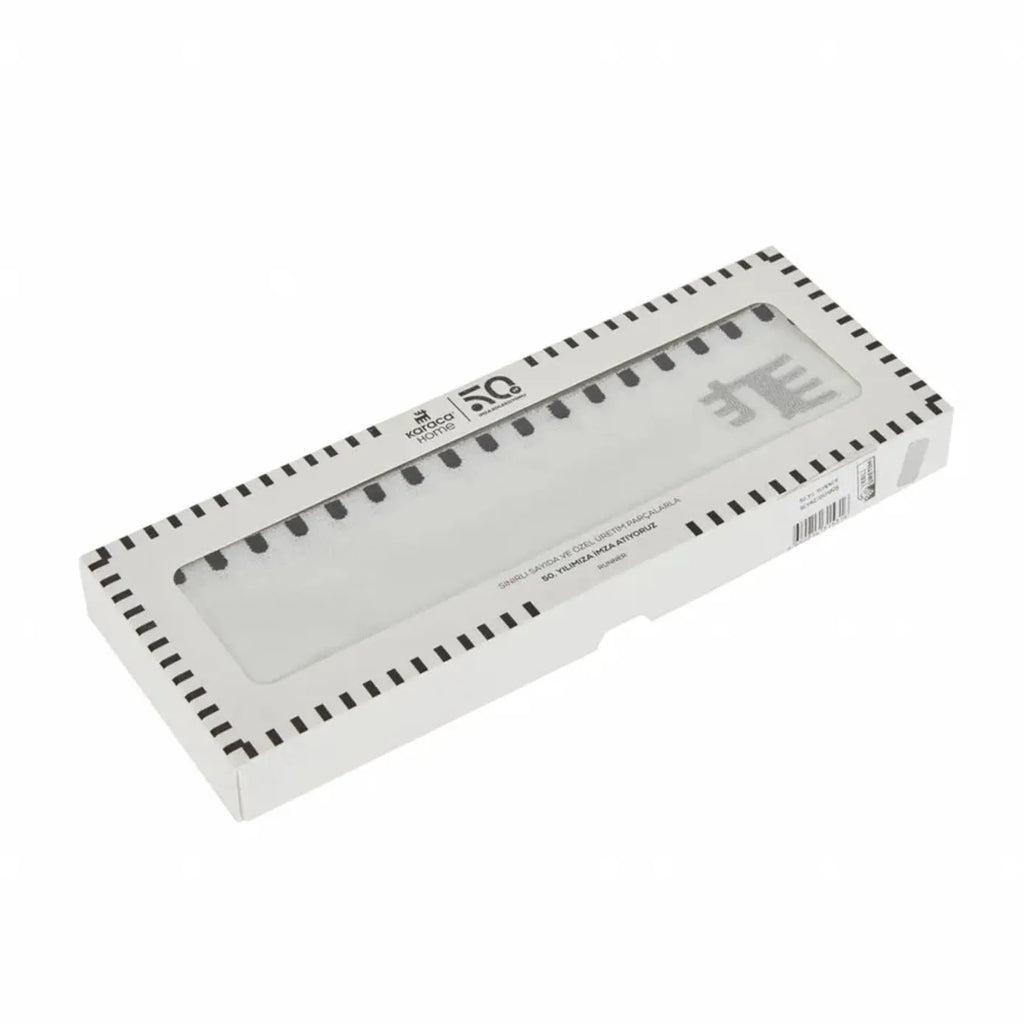 Napperon Karaca Home Collection Signature du 50e anniversaire,  blanc argent