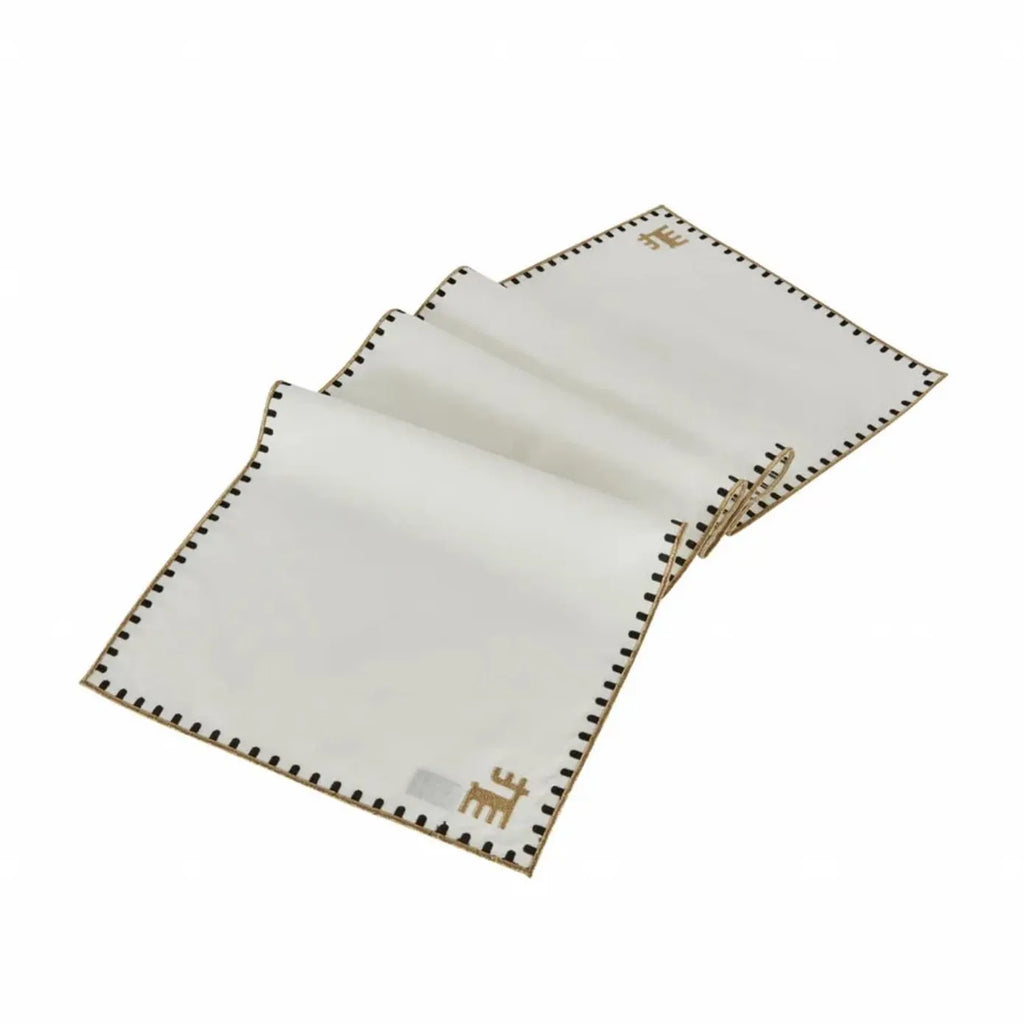 Napperon Karaca Home Collection Signature du 50e anniversaire, blanc or