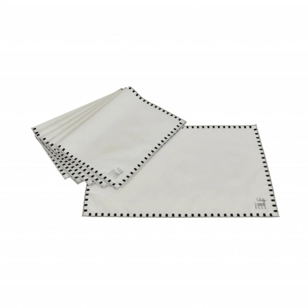Napperon Karaca Home Collection Signature du 50e anniversaire, argent, blanc, rectangulaire
