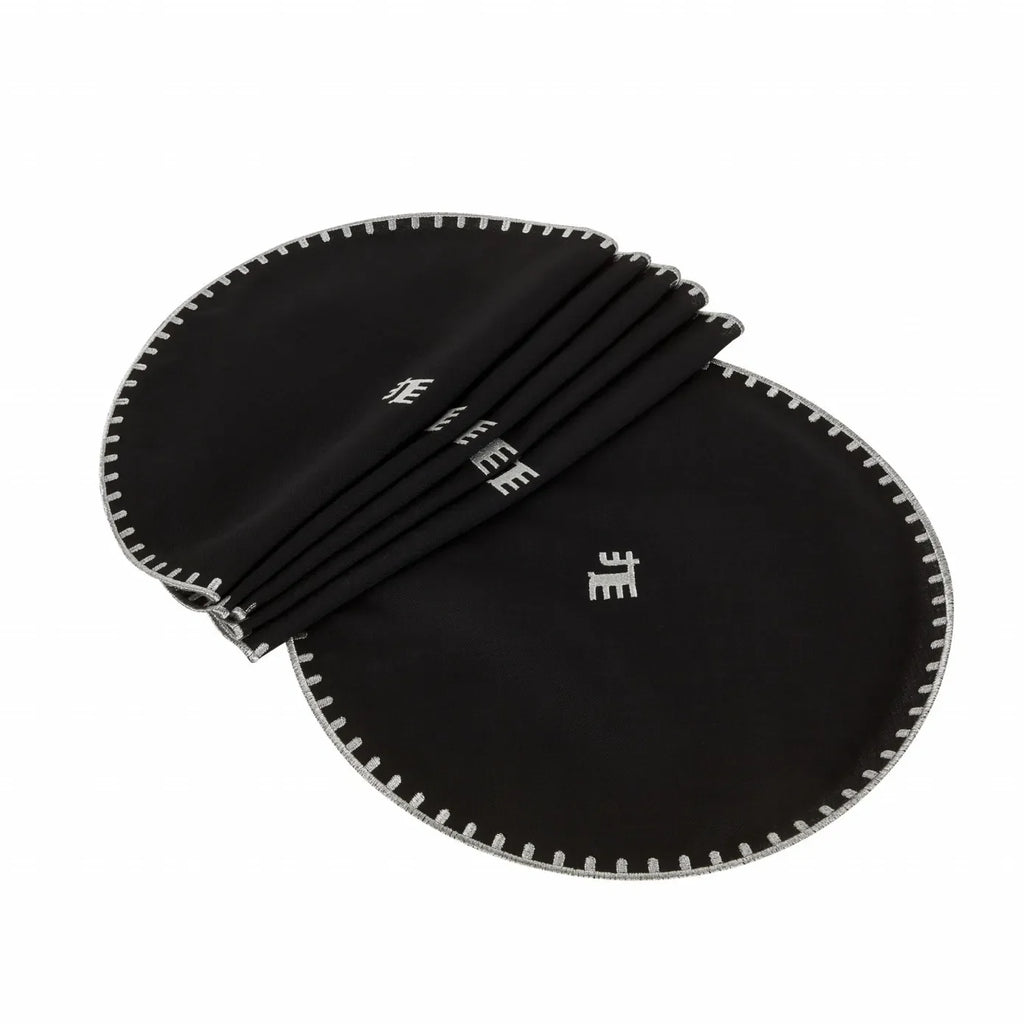 Napperon Karaca Home Collection Signature du 50e anniversaire, argent, noir