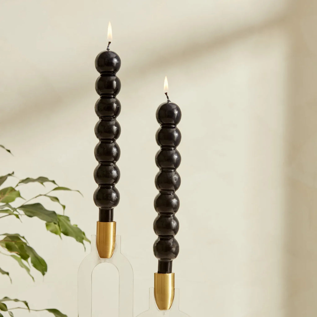 Bougie pour bougeoir Karaca Home Buble 2 pièces, noir