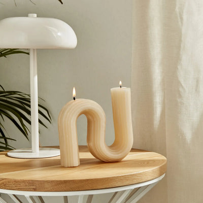 Bougie Karaca Home Ringlet, crème