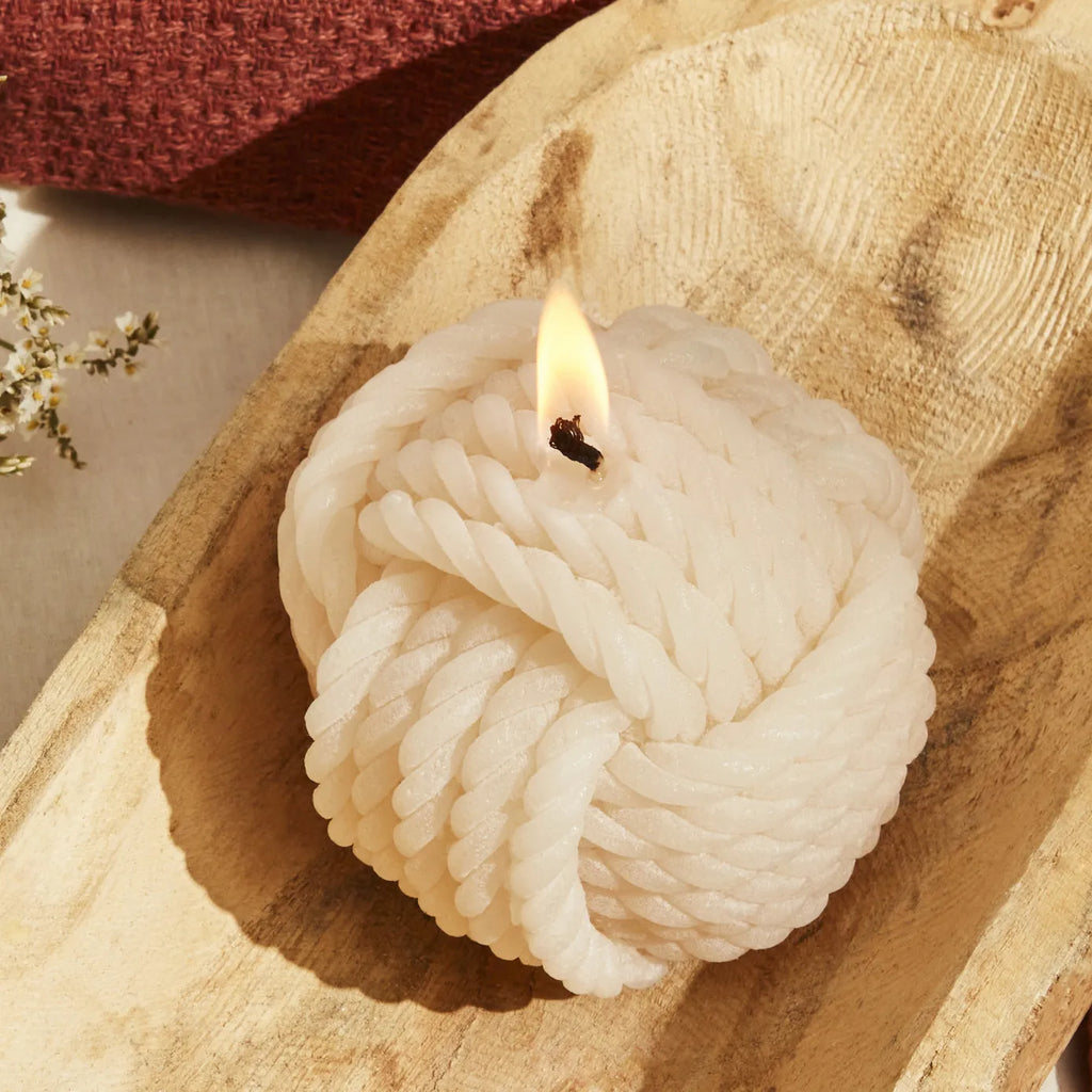 Bougie Karaca Home Rope, crème, 8 cm