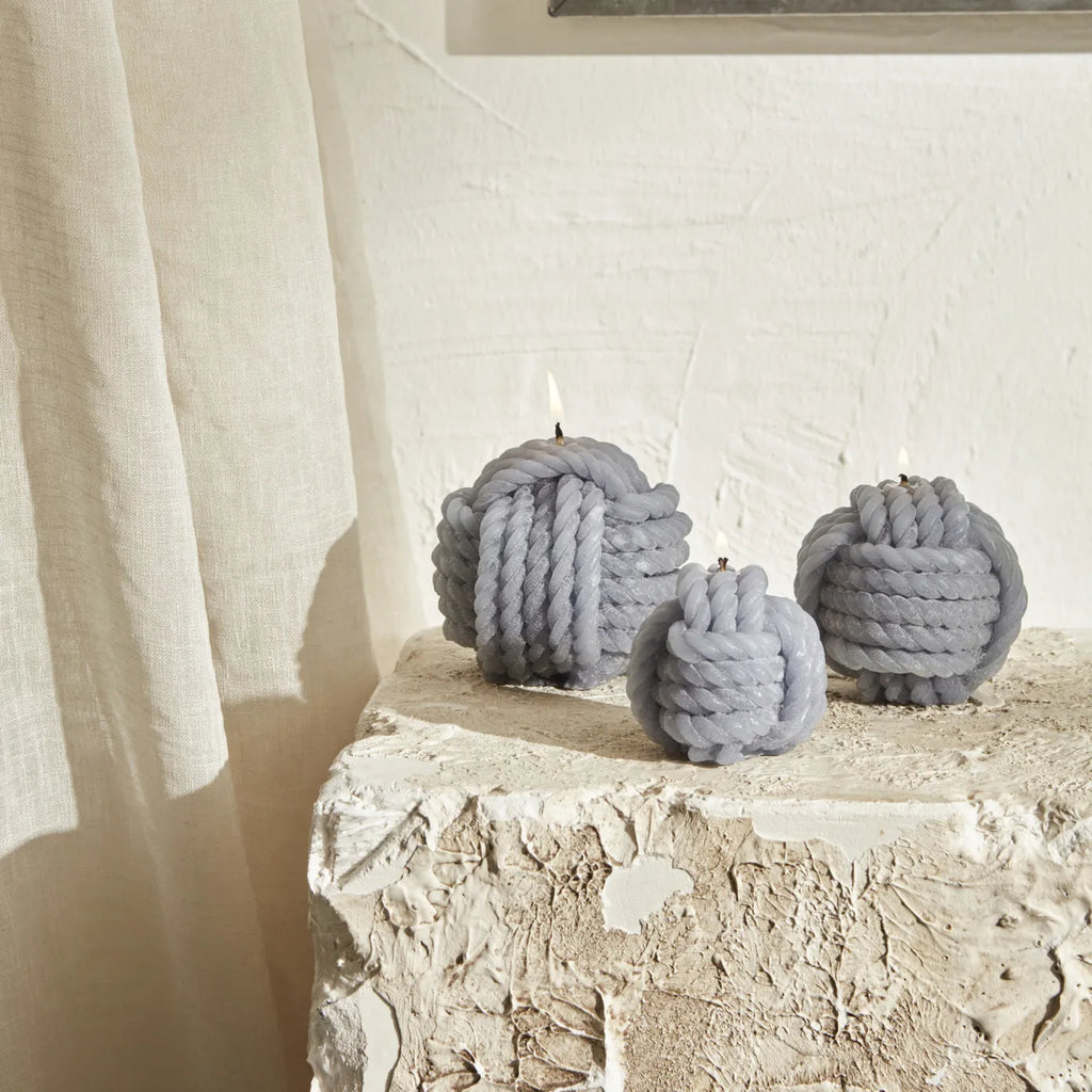 Bougie Karaca Home Rope, gris, 8 cm