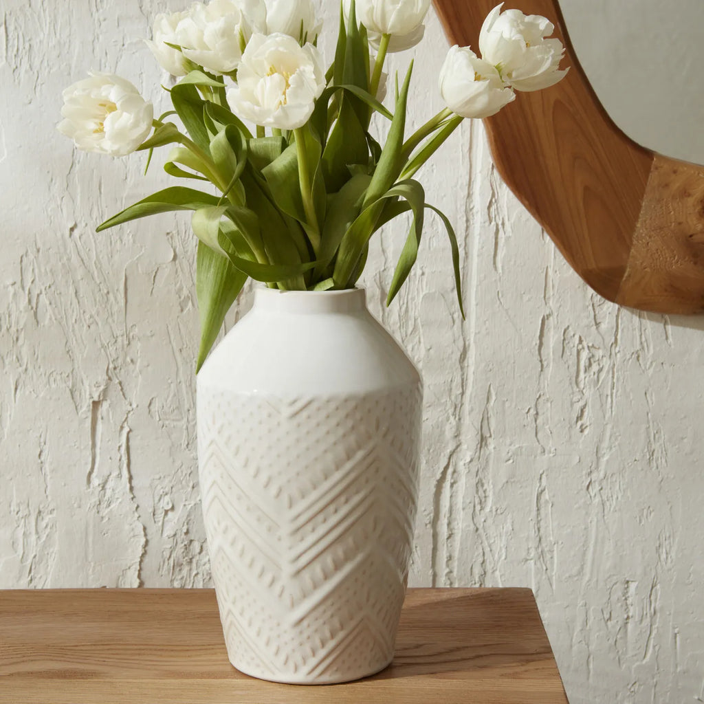 Vase Karaca Home Angel, blanc, 14,7x14,7x25,5 cm