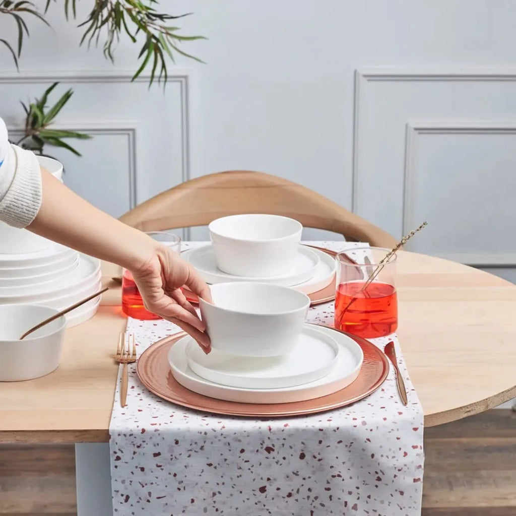 Service de table Karaca Salvare pour 6 personnes, 18 pièces, New Generation Bone, blanc